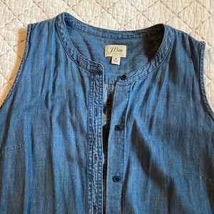 Crew Chambray Button down dress, M